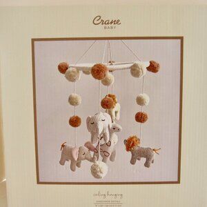 NEW Crane Baby Safari Ceiling Nursery Mobile Elephant Giraffe Lion Handmade